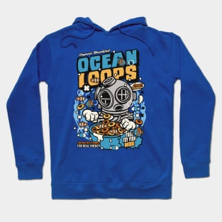 Retro Cereal Box Ocean Loops // Junk Food Nostalgia // Cereal Lover Hoodie